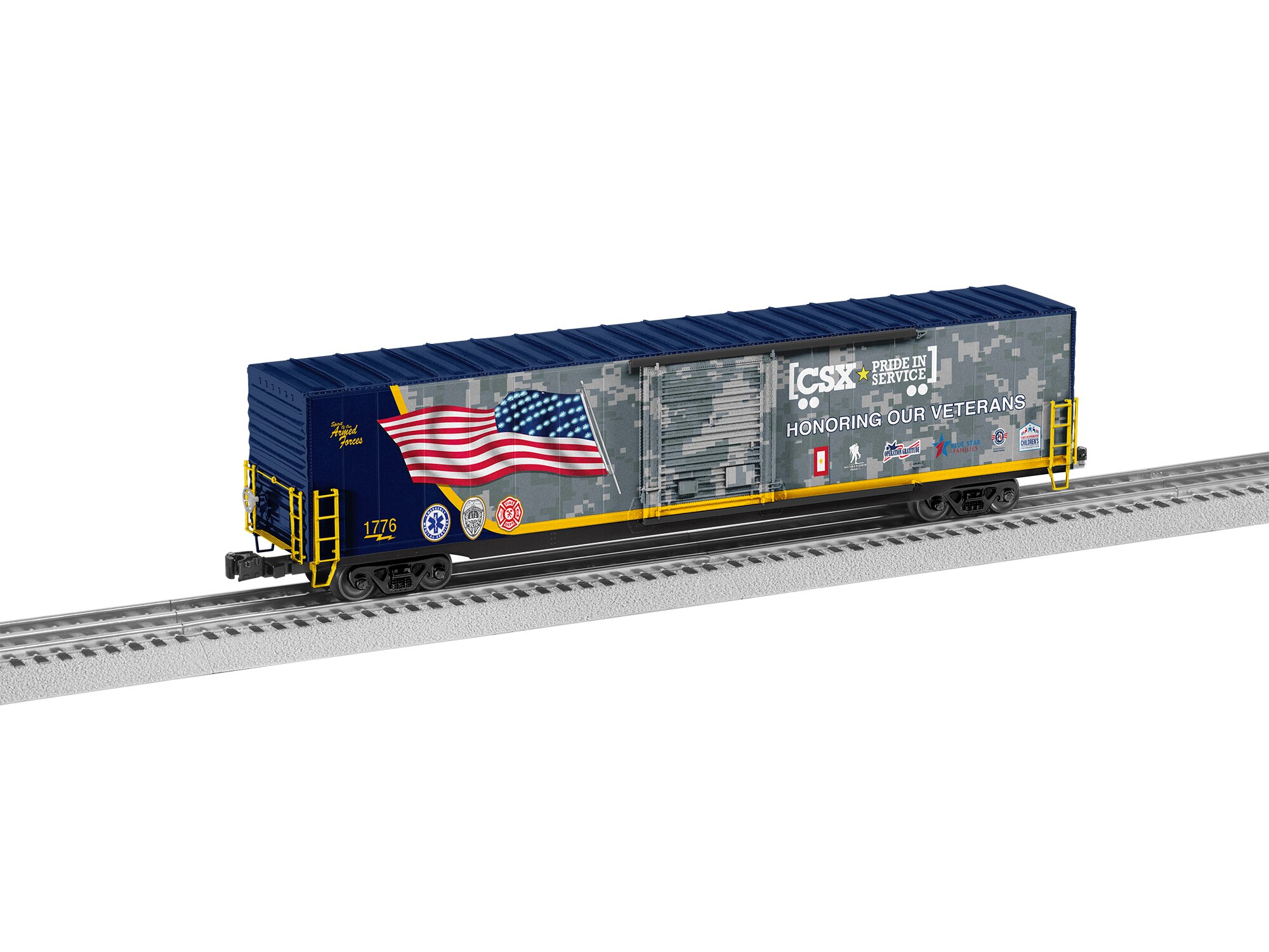 CSX Veterans Illuminated Flag Boxcar